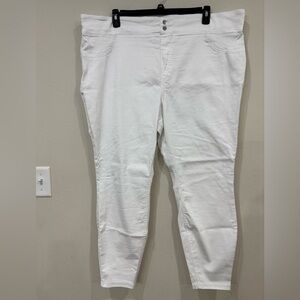 Terra & Sky Women's White Skinny Jeans